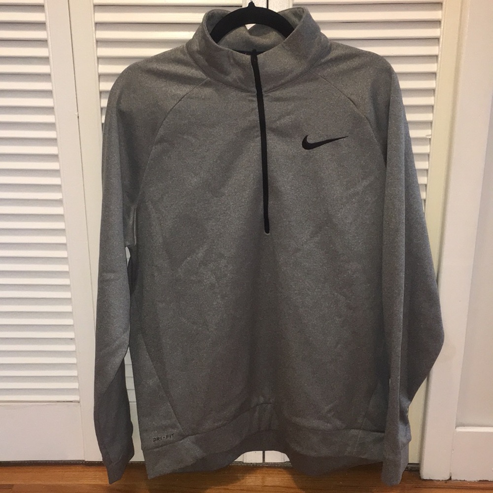 Men’s Nike Grey Dri Fit Thermal Quarter Zip Pullover
